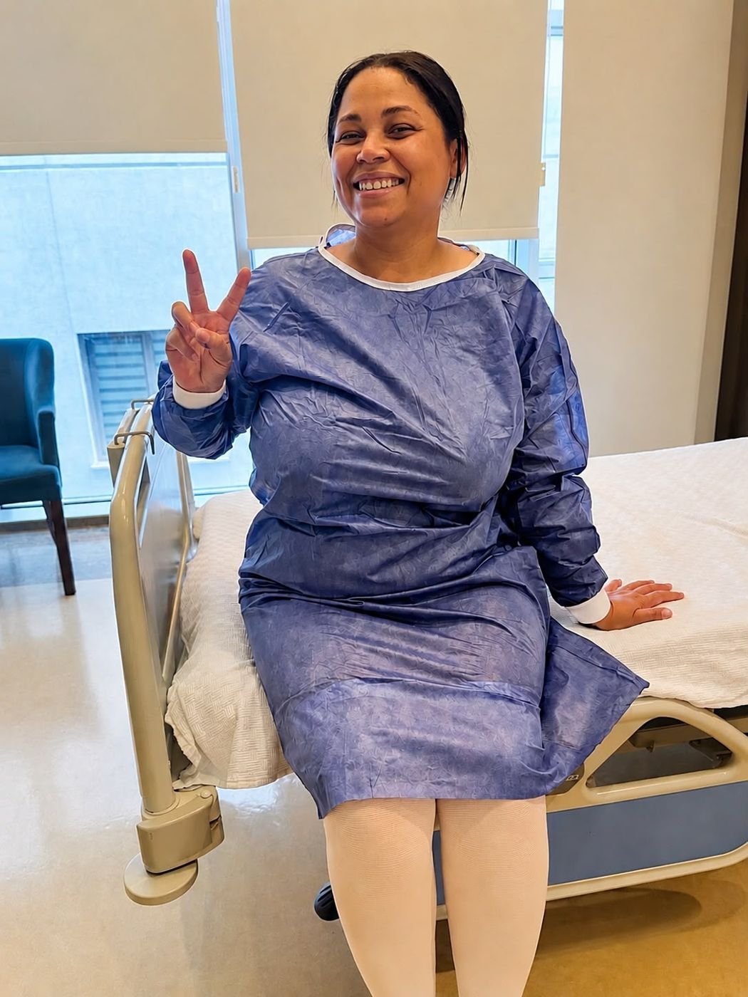 Paciente no quarto depois da cirurgia